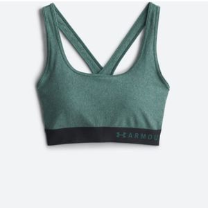 Under Armour® Mid Crossback Heathered Sports Bra L